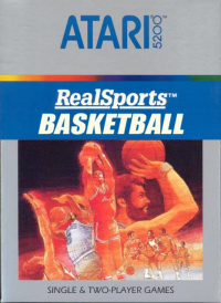 RealSports Basketball Atari 5200 US box art